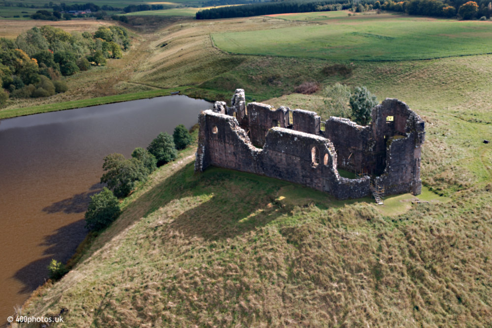 Morton Castle, Dumfries and Galloway, aerial photograph