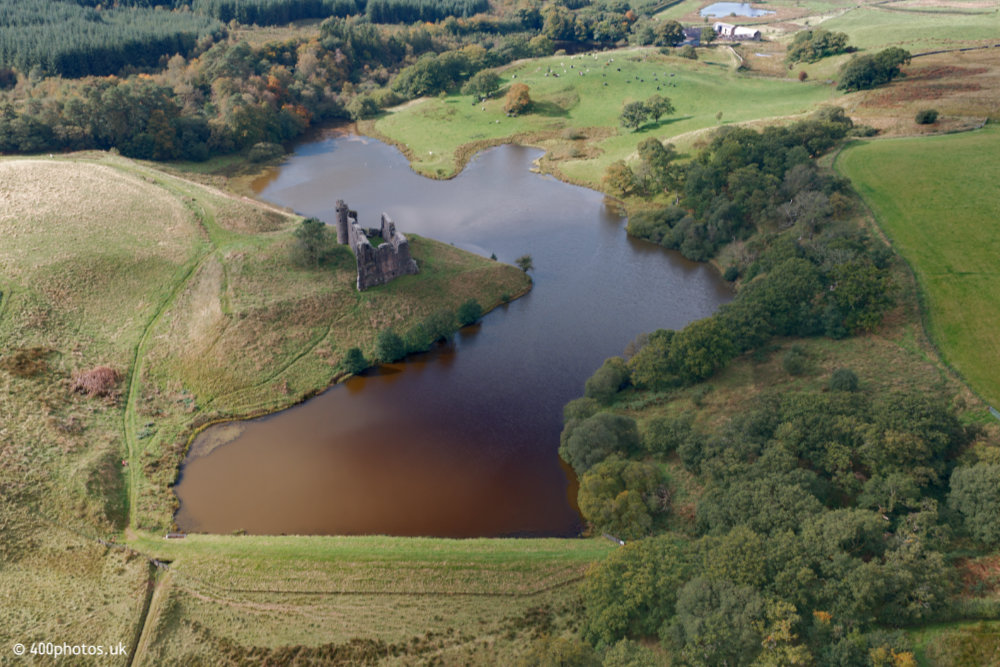 Morton Castle, Dumfries and Galloway, aerial photograph