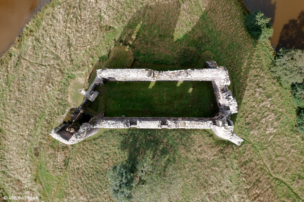 Morton Castle, Dumfries and Galloway, aerial photograph