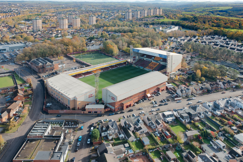 Motherwell, Fir Park, aerial photograph