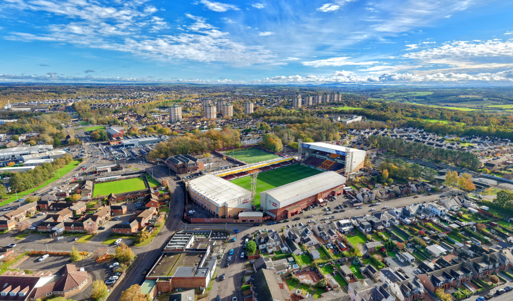 Motherwell, Fir Park, aerial photograph