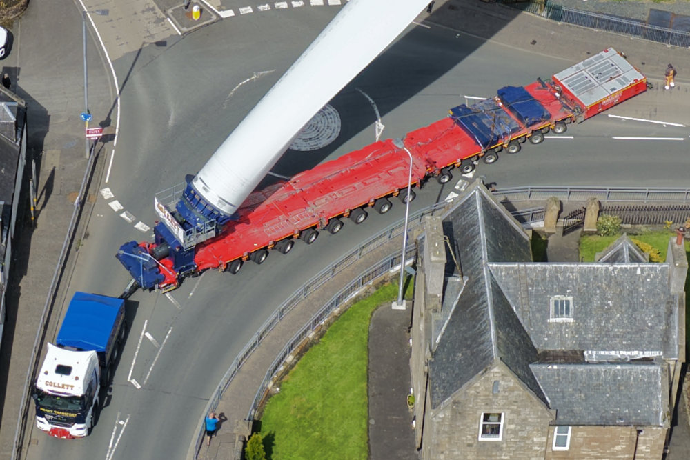 New Cumnock, turbine blade, licensable aerial photograph