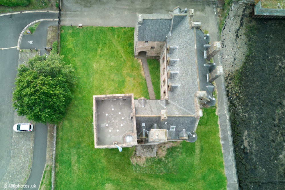Newark Castle, Port Glasgow, aerial photograph