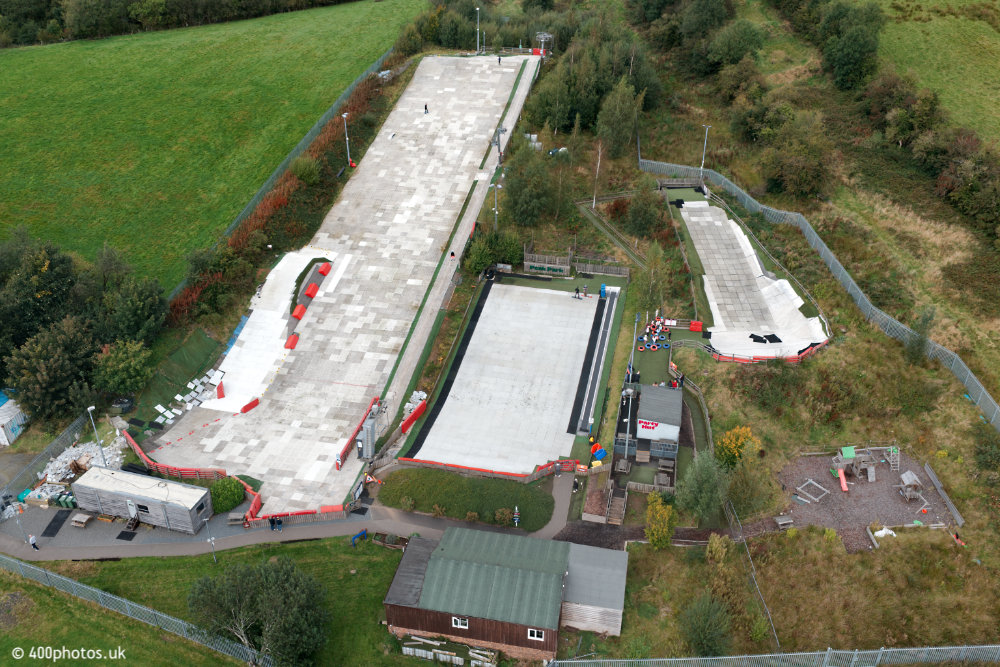 Newmilns Ski Slope, Peak Park, Ayrshire, aerial photograph
