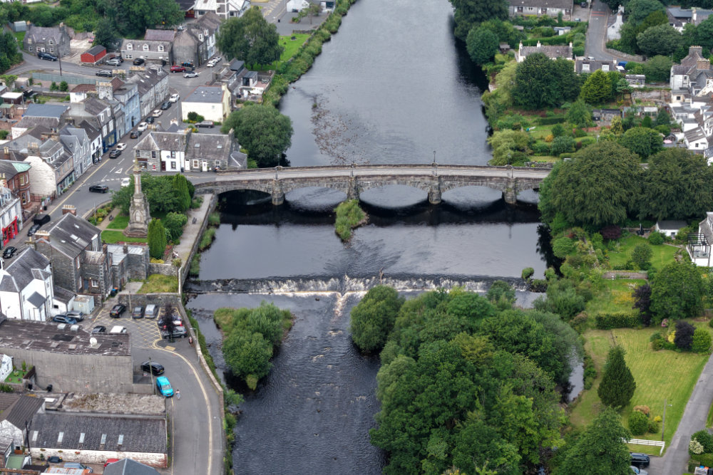 Newton Stewart, Dumfries and Galloway, licensable aerial photograph