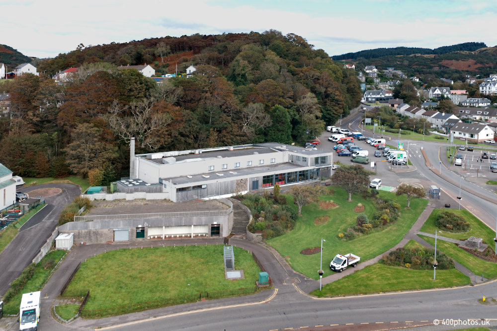 Corran Halls, Oban, Argyll and Bute, aerial photograph