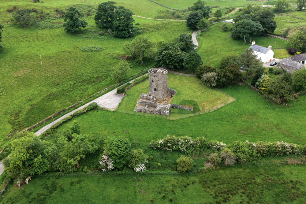 Orchardton Tower, Castle Douglas, Dumfries and Galloway, licensable aerial photograph