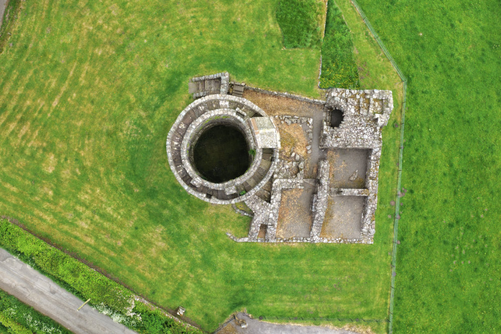 Orchardton Tower, Castle Douglas, Dumfries and Galloway, licensable aerial photograph