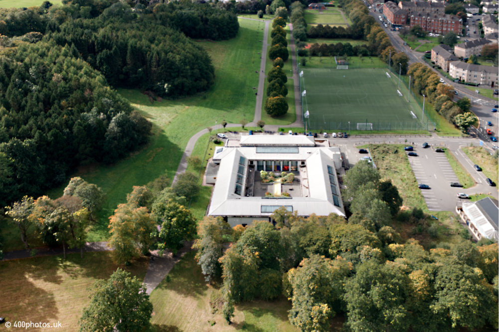 Palace of Art, Glasgow, aerial photograph