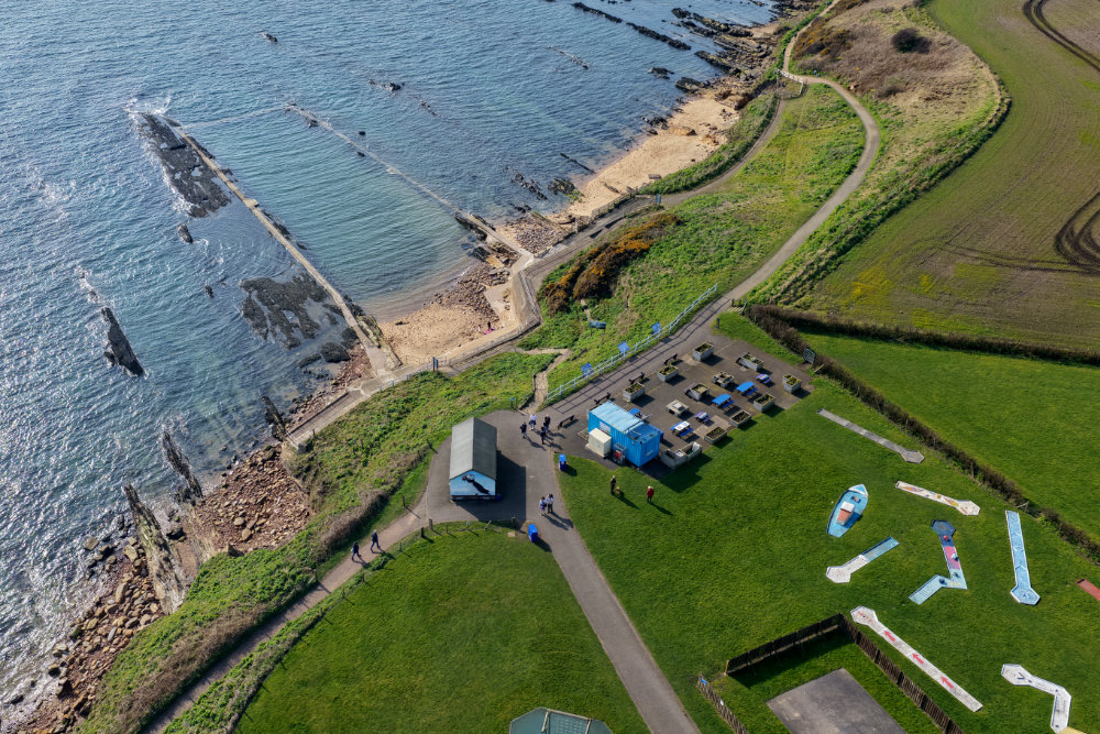 Pittenweem Outdoor Pool, East Neuk of Fife, aerial photograph