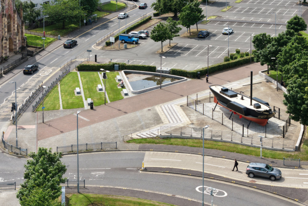 The Comet, Port Glasgow, licensable aerial photograph