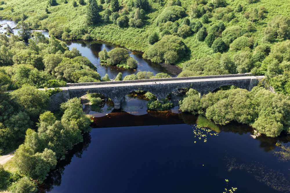Loch Stroan, Raiders' Road, Galloway Forest Park, licensable aerial photograph
