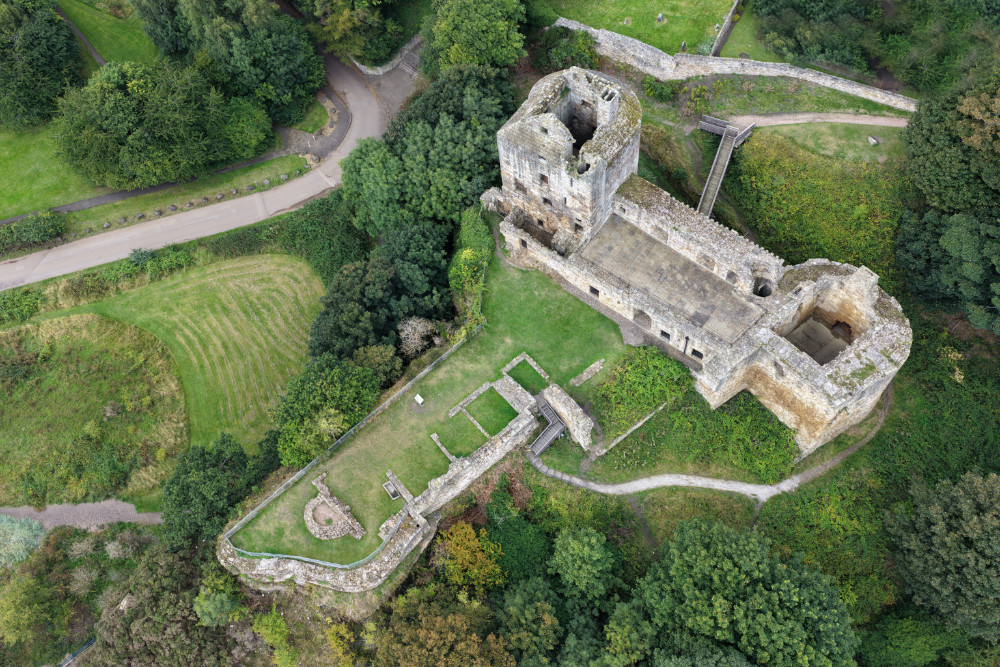 Ravenscraig Castle,  Kirkcaldy, Fife, licensable aerial photograph