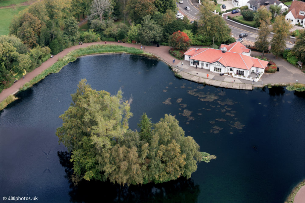 Rouken Glen Park, Glasgow, aerial photograph