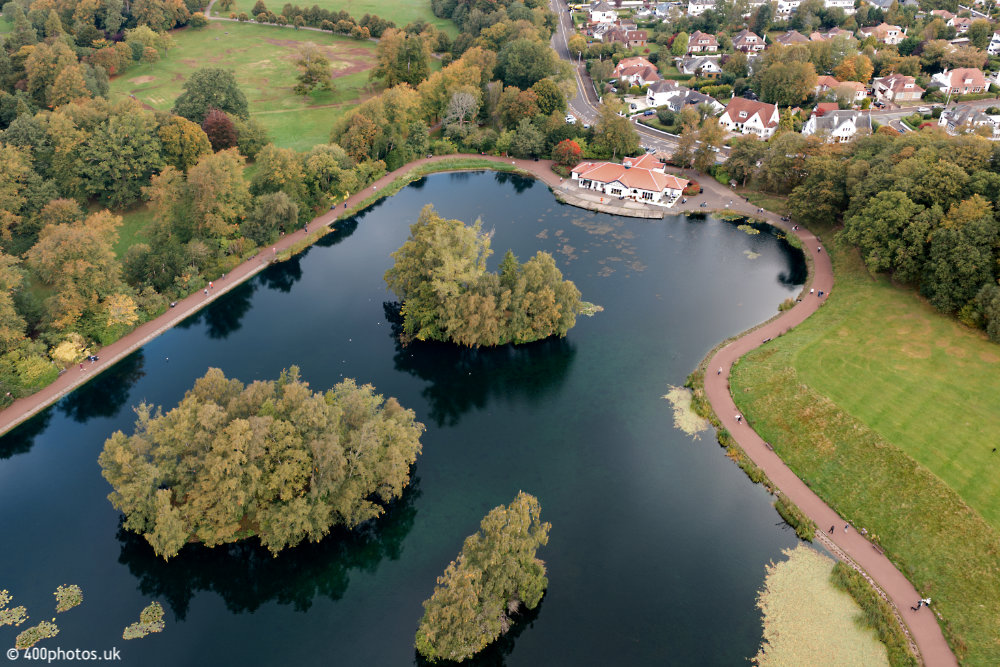 Rouken Glen Park, Glasgow, aerial photograph