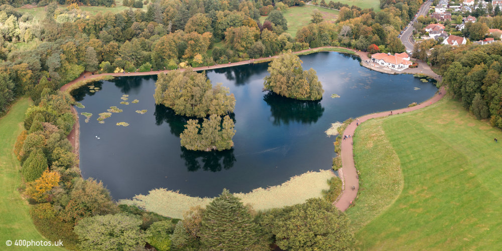 Rouken Glen Park, Glasgow, aerial photograph
