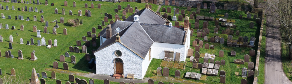 Ruthwell Church, Dumfries and Galloway, aerial photograph