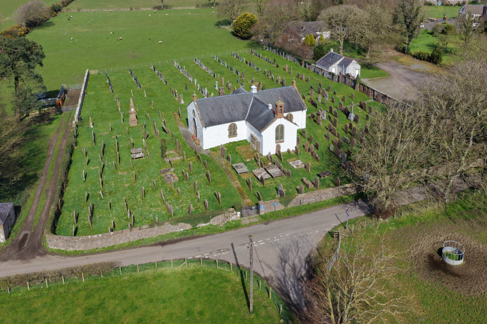 Ruthwell Church, Dumfries and Galloway, aerial photograph
