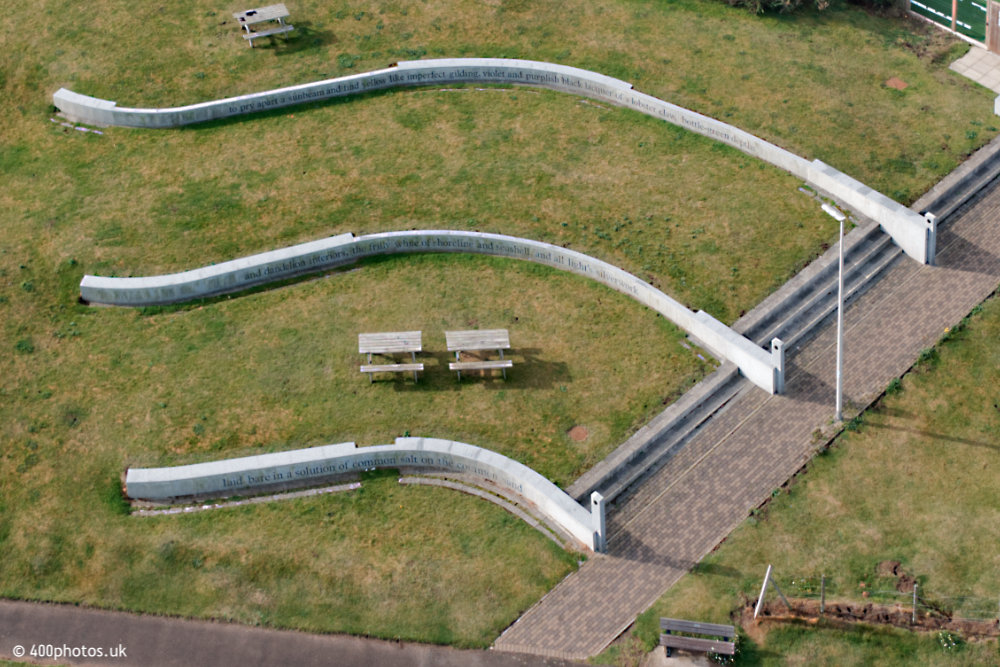 St Andrews Artwork, East Sands, Fife, aerial photograph