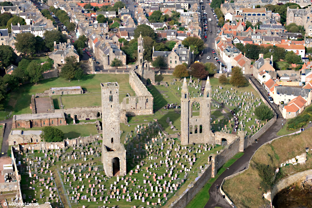 St Andrews Cathedral, Fife, aerial photograph