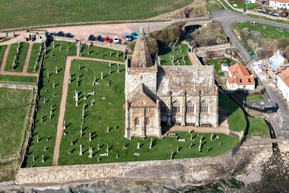 St Monans Church, Fife, aerial photograph