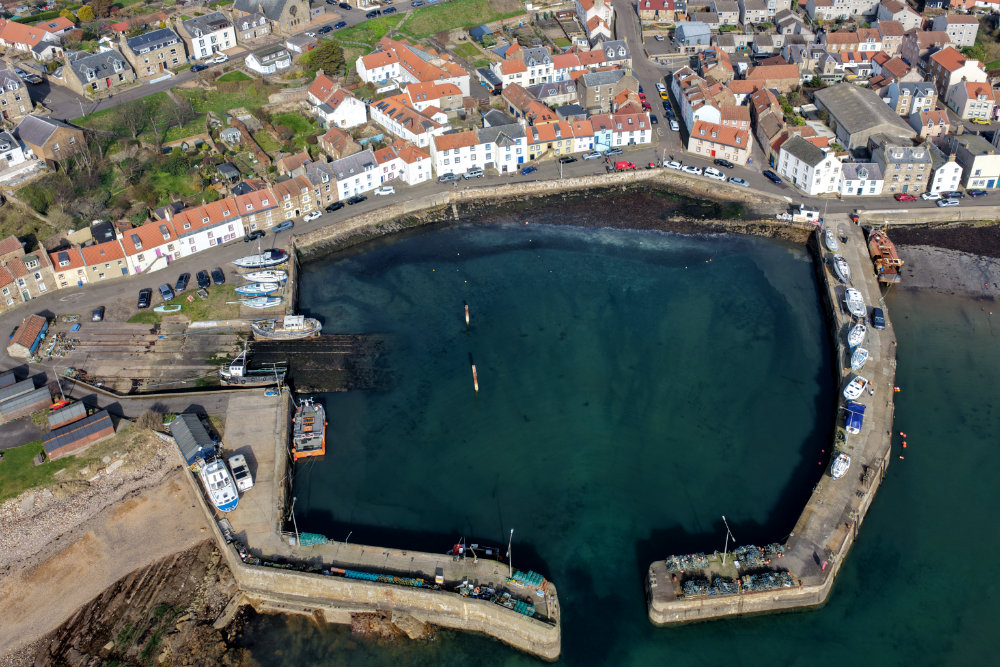 St Monans Harbour, Fife, aerial photograph