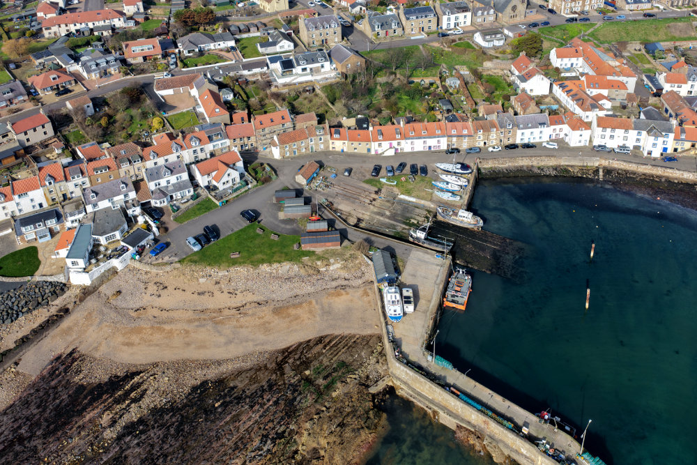 St Monans Harbour, Fife, aerial photograph