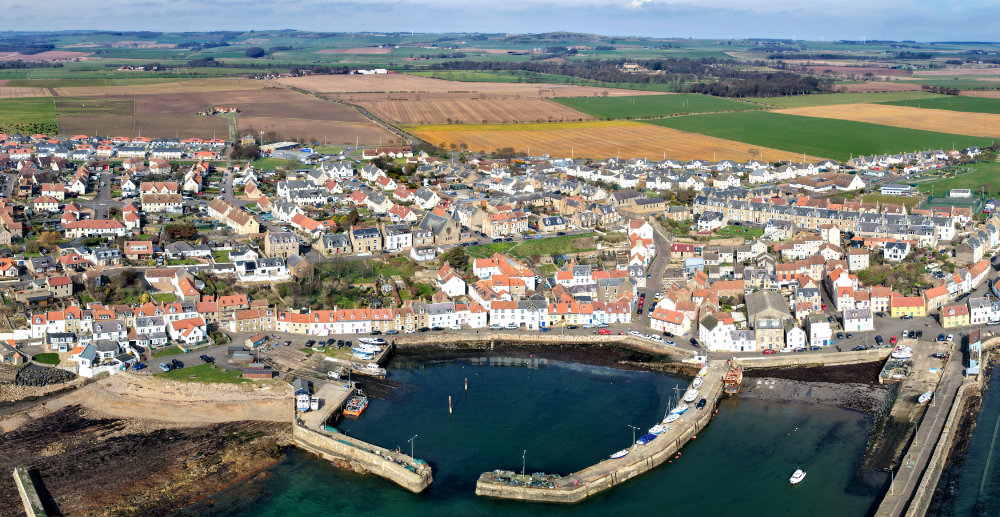 St Monans Harbour, Fife, aerial photograph