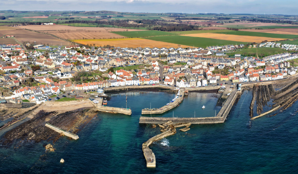 St Monans Harbour, Fife, aerial photograph