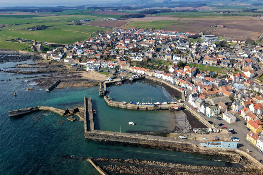 St Monans Harbour, Fife, aerial photograph