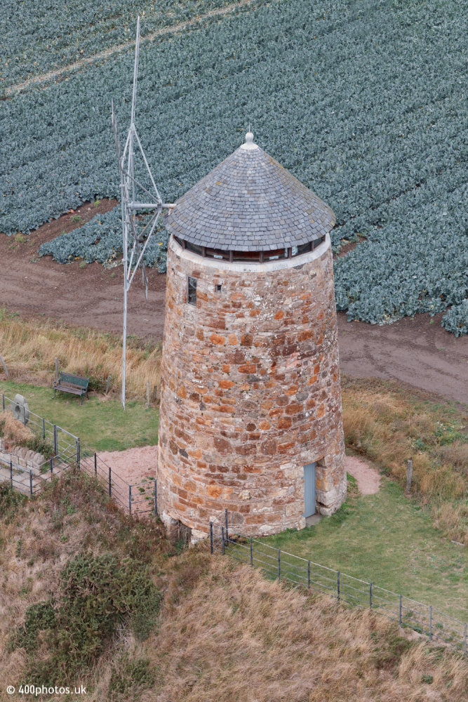 St Monans Windmill, Fife, aerial photograph