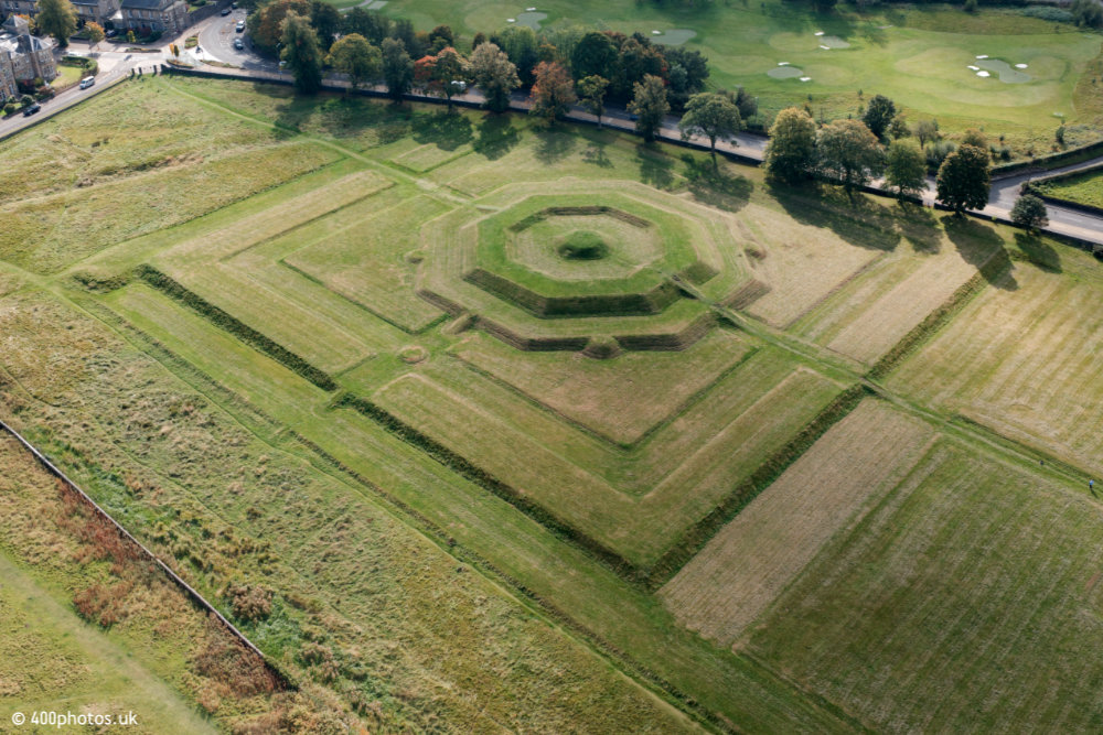 King's Knot, Stirling Castle, aerial photograph