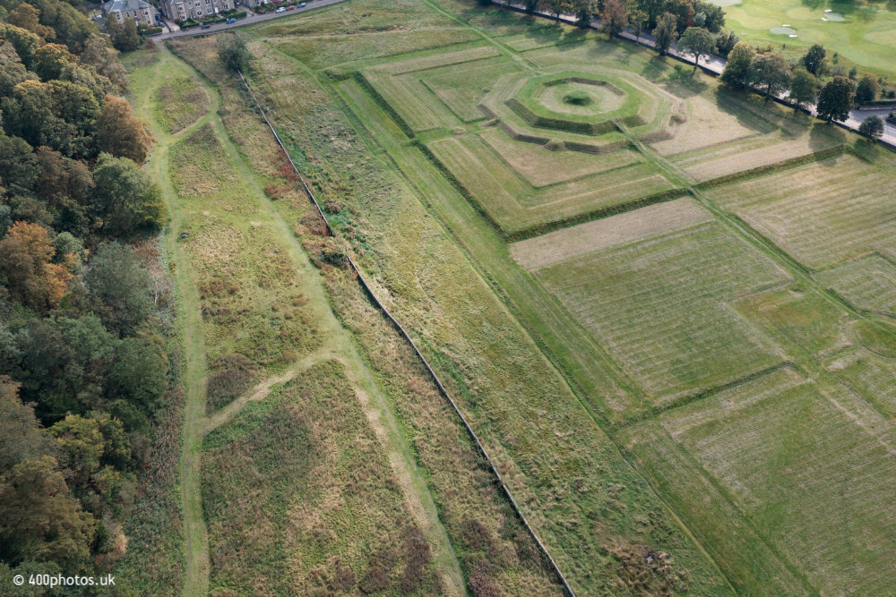 King's Knot, Stirling Castle, aerial photograph