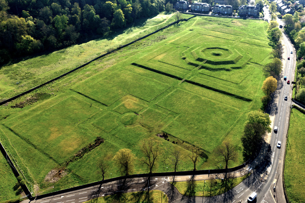 King's Knot, Stirling Castle, aerial photograph