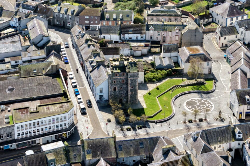 Stranraer Castle of St John, Dumfries and Galloway, aerial photograph