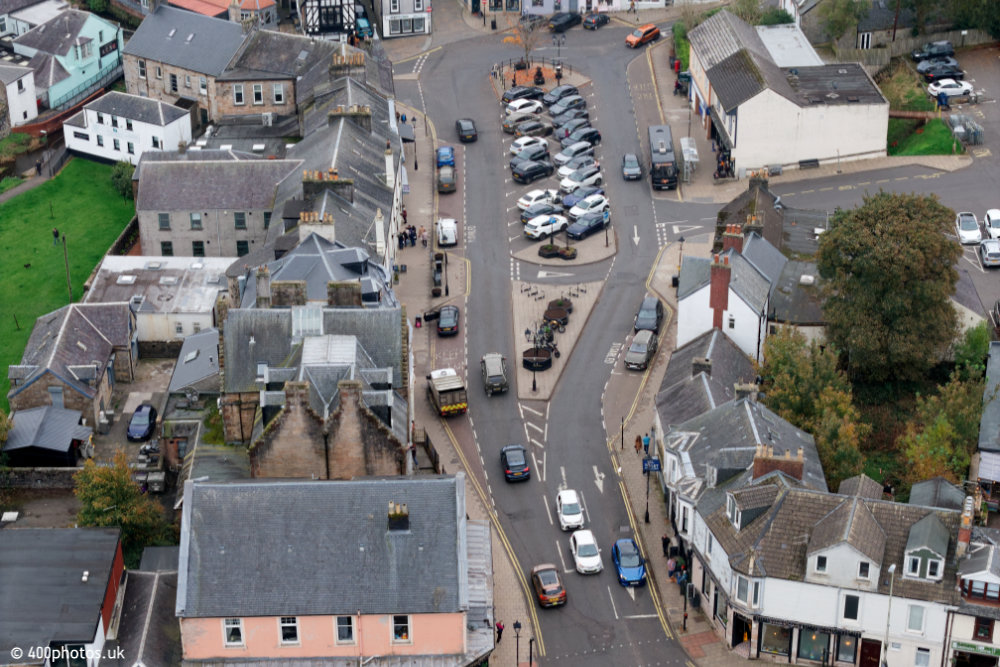 Strathaven Waterside and Common Green, aerial photograph