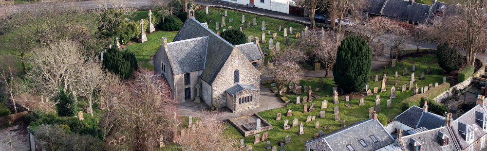 Symington Church and Village, aerial photograph