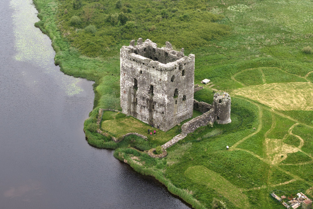 Threave Castle, Dumfries and Galloway, licensable aerial photograph