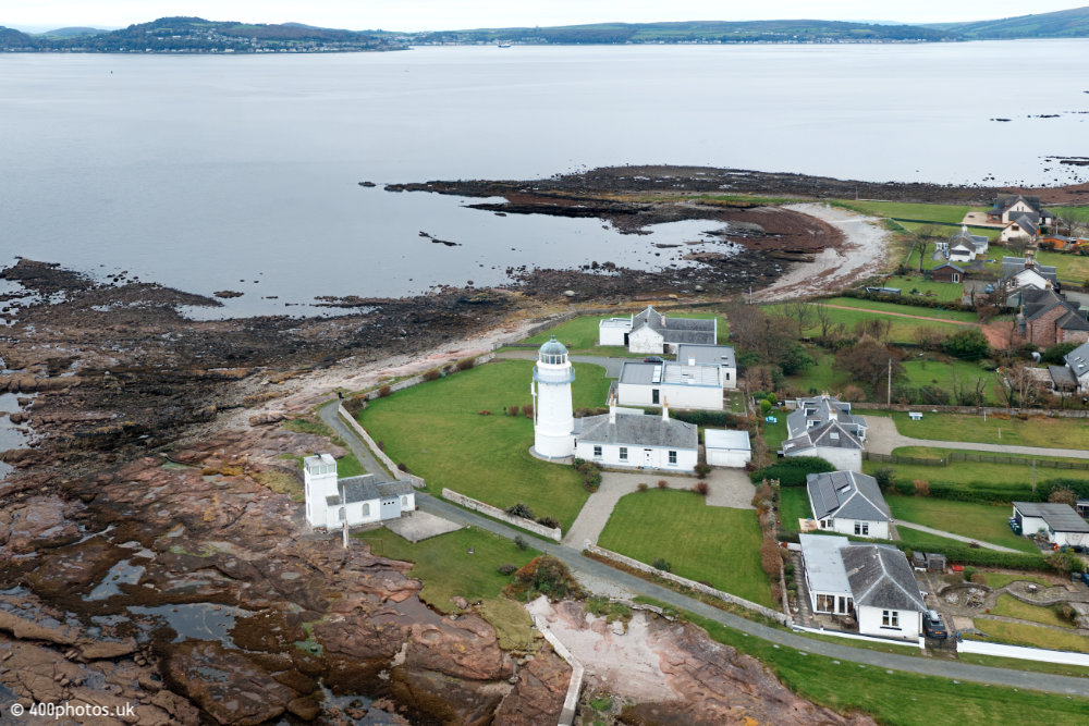 Toward Lighthouse, Cowal, Argyll, aerial photograph