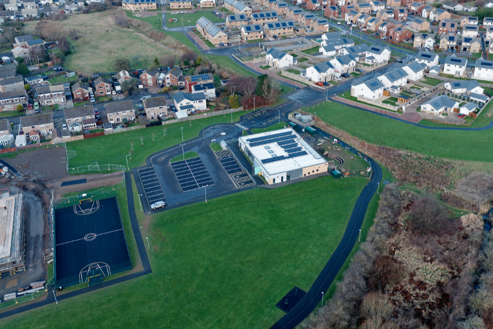 Struthers Early Learning Centre, Troon, aerial photograph