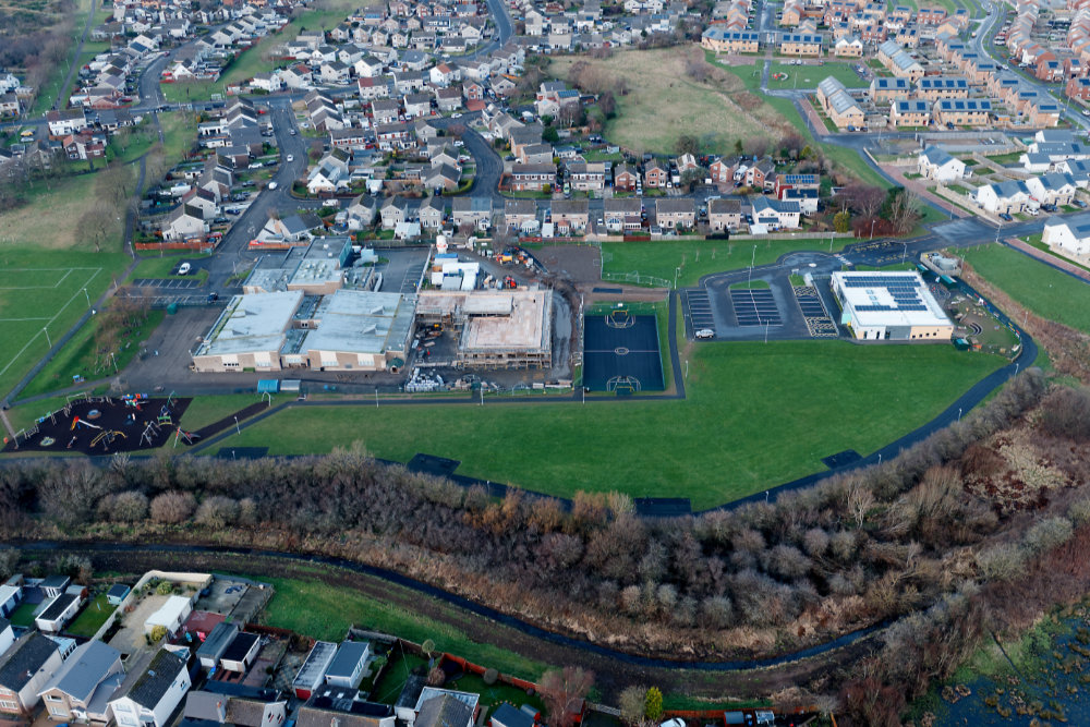Struthers Early Learning Centre, Troon, aerial photograph