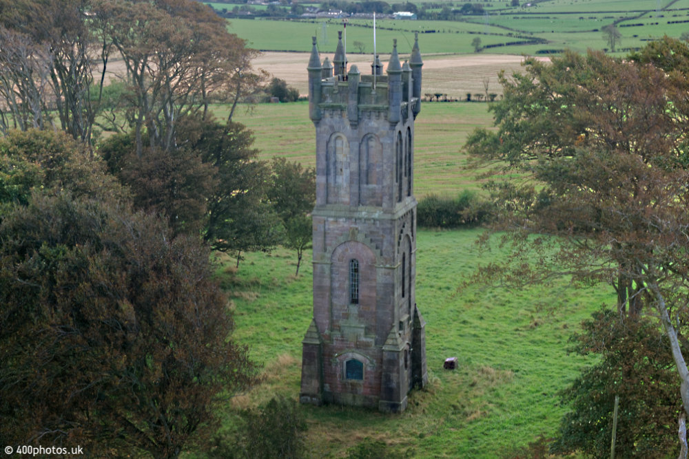 The Barnweil Monument to William Wallace, Symington, Ayrshire, aerial photograph
