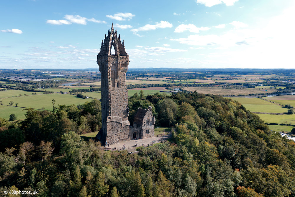The National Wallace Monument, Causewayhead, Stirling, aerial photograph