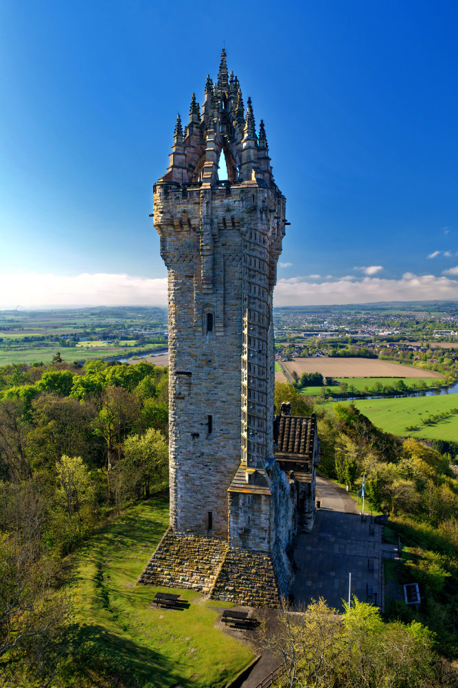 The National Wallace Monument, Causewayhead, Stirling, aerial photograph
