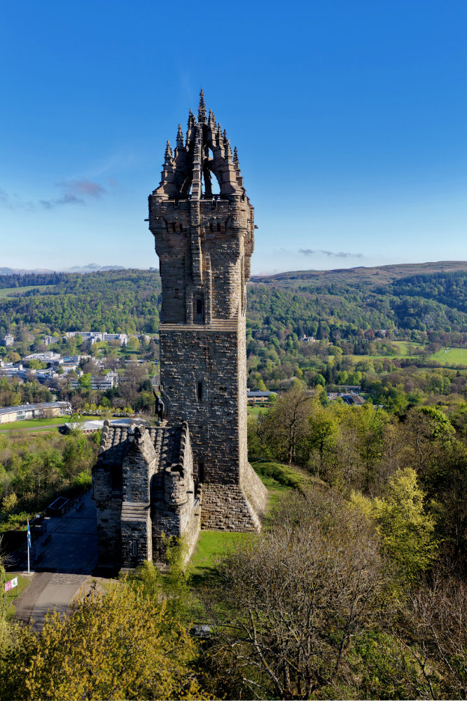 The National Wallace Monument, Causewayhead, Stirling, aerial photograph