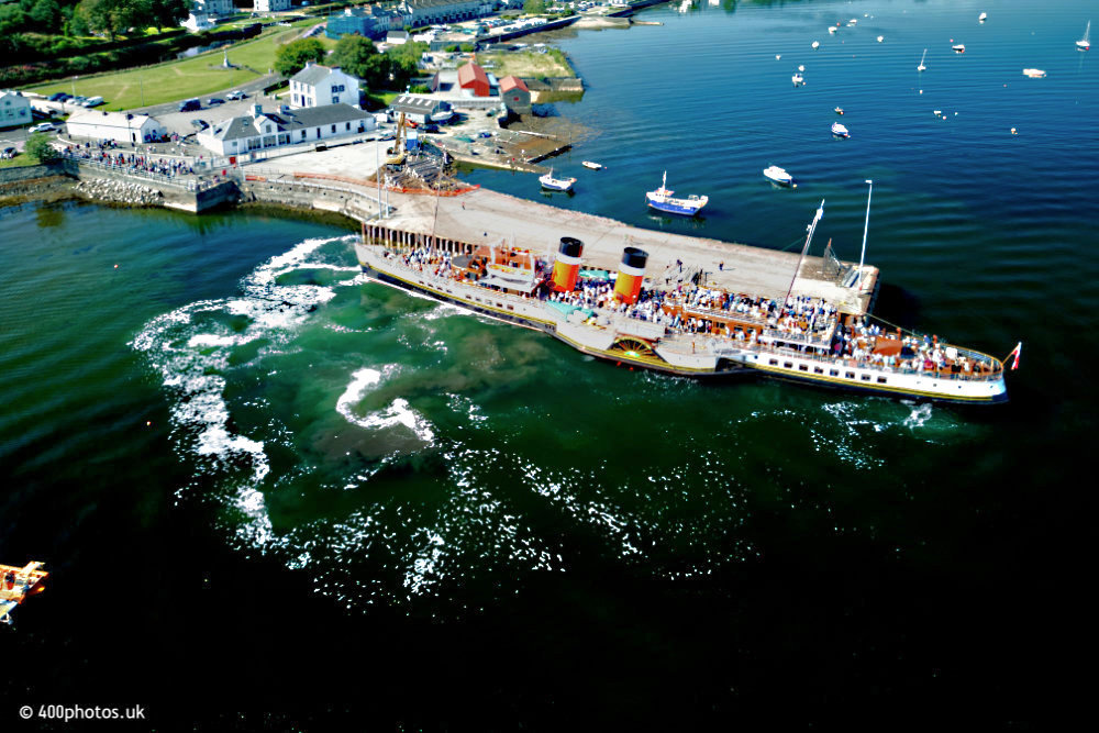 Waverley Paddle Steamer, Ardrishaig, Argyll and Bute, aerial photograph