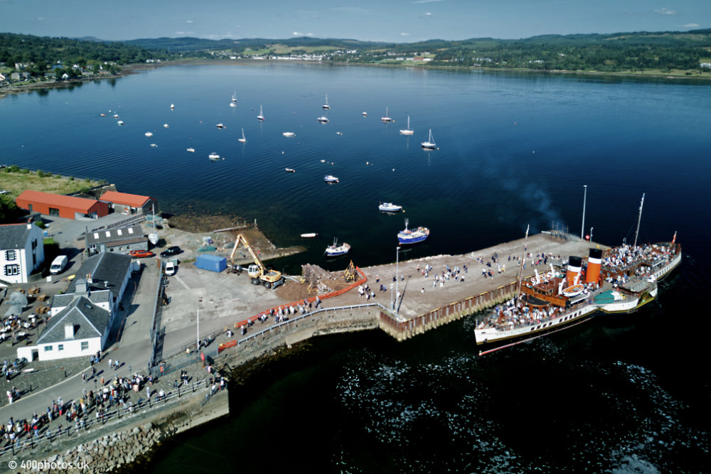 Waverley Paddle Steamer, Ardrishaig, Argyll and Bute, aerial photograph