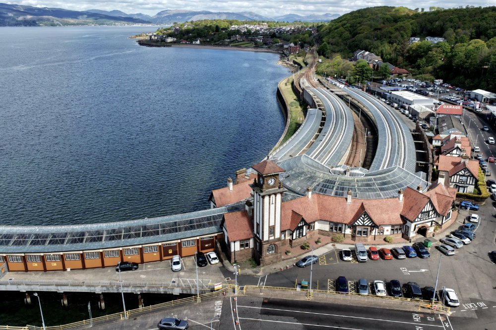 Wemyss Bay to Rothesay Ferry, Wemyss Bay, aerial photograph