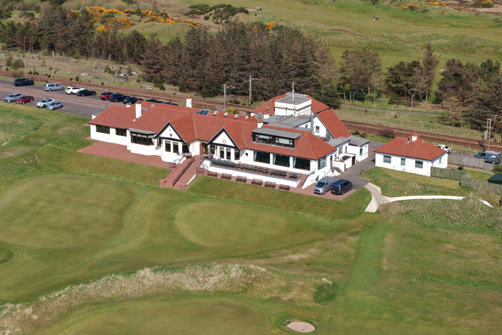 Western Gailes Golf Club, Irvine, North Ayrshire, aerial photograph
