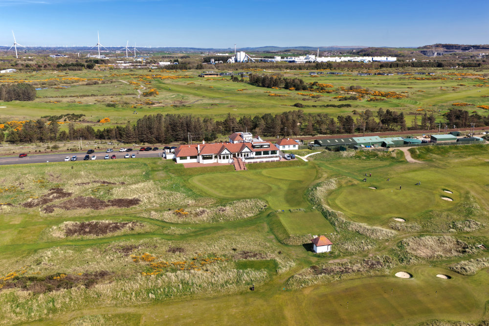 Western Gailes Golf Club, Irvine, North Ayrshire, aerial photograph